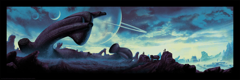 by Mark Englert, timed edition with glow in the dark inks. Variant edition of 225 also available.